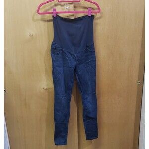 INDIGO BLUE MATERNITY Navy DENIM tapered leg pull on 1SZ XS LIGHTLY USED #XXX